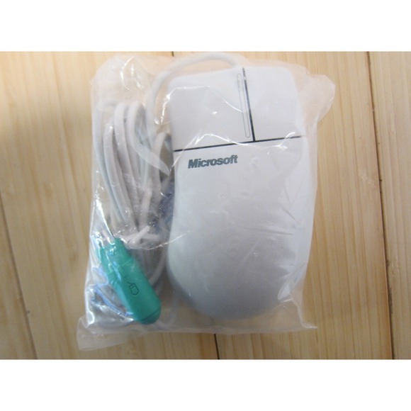 Microsoft Other - NOS Vintage 2 Button Microsoft Mouse Port Compatible PS2 Mouse 2.1A PN X03-68761